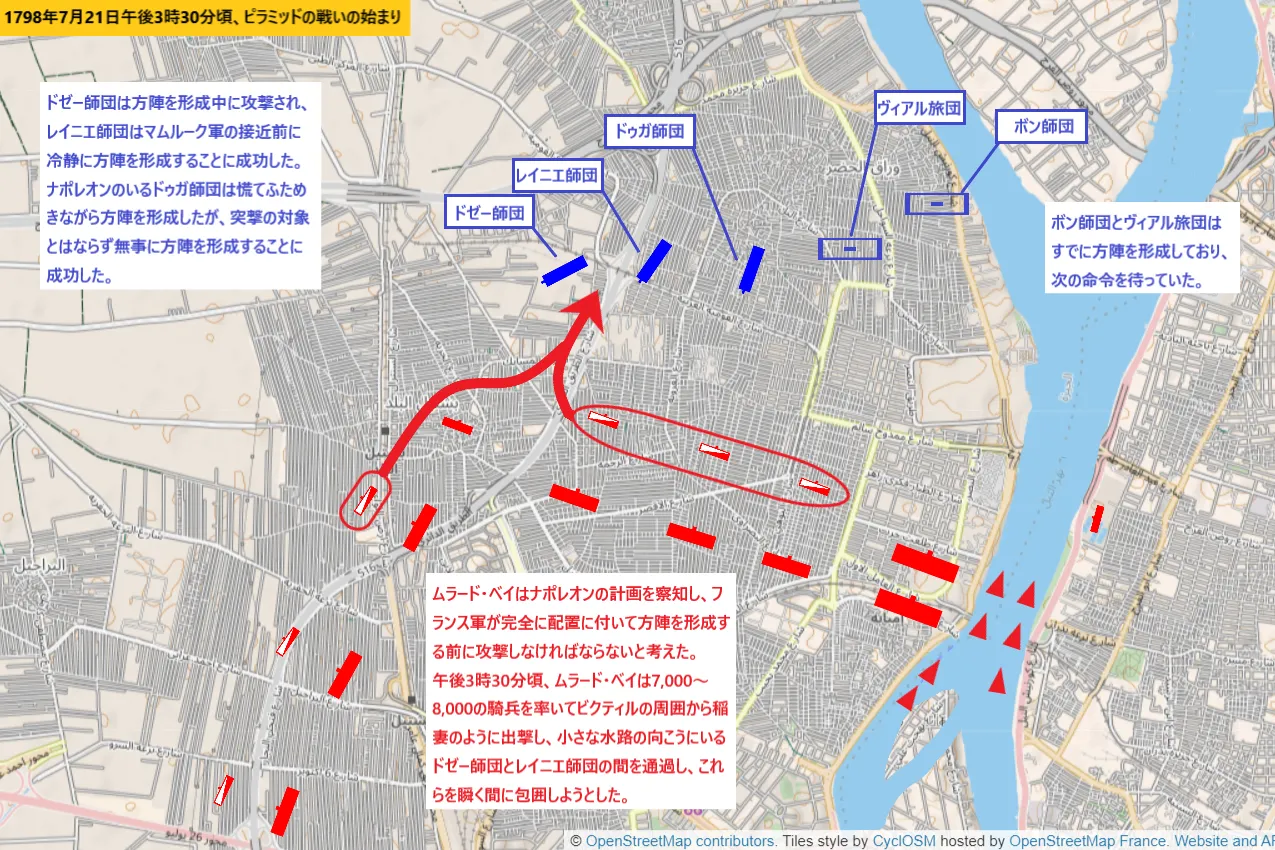 「ピラミッドの戦い」の始まり