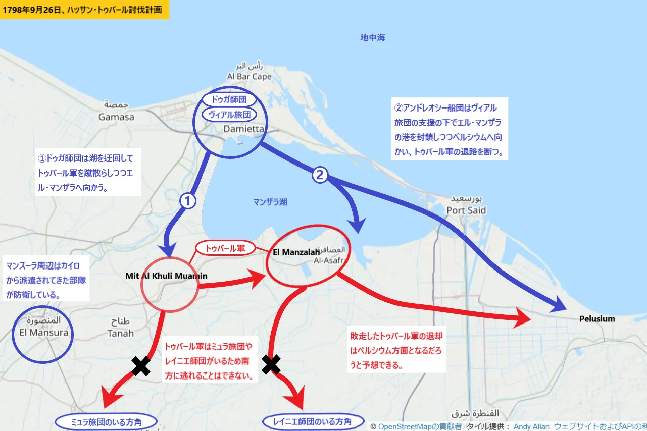 1798年9月26日、ハッサン・トゥバール討伐計画