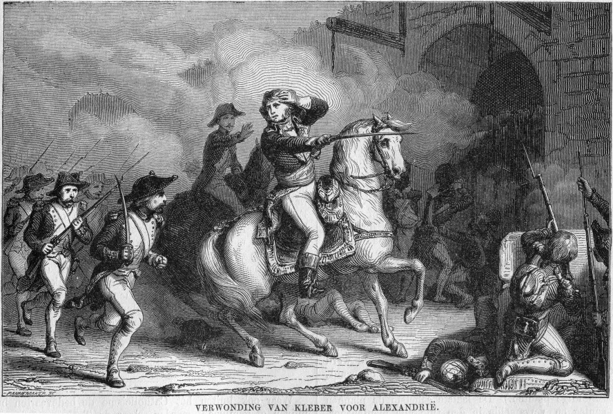 アレクサンドリアで負傷したクレベール将軍(1798年)