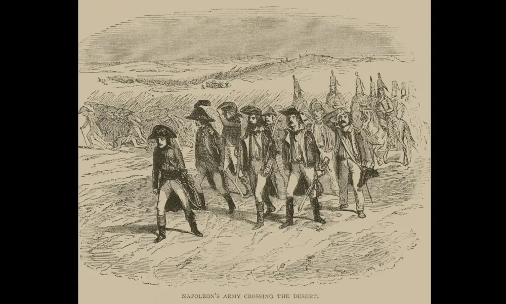 砂漠を横断するナポレオン軍
