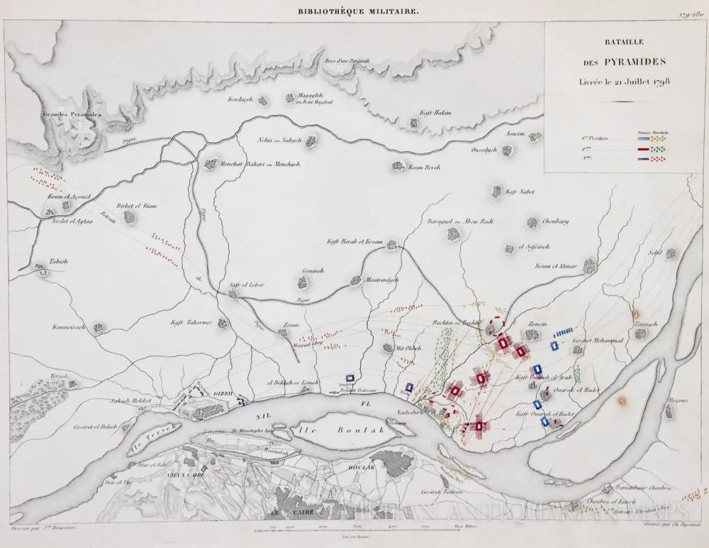 ルソーによる「ピラミッドの戦い」の地図