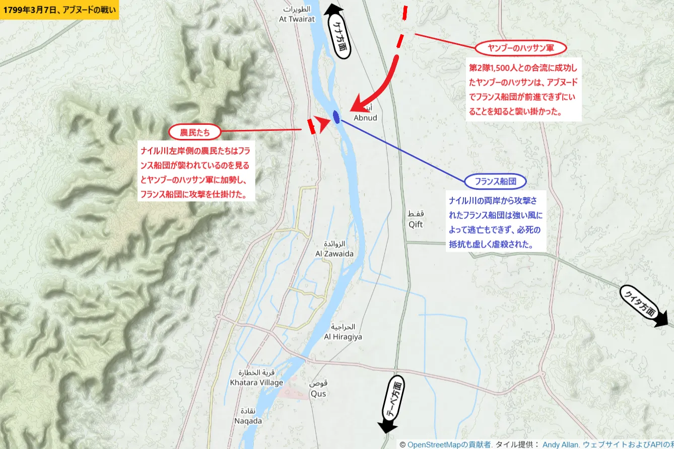 1799年3月7日、アブヌードの戦い【ドゼー将軍の上エジプト征服】