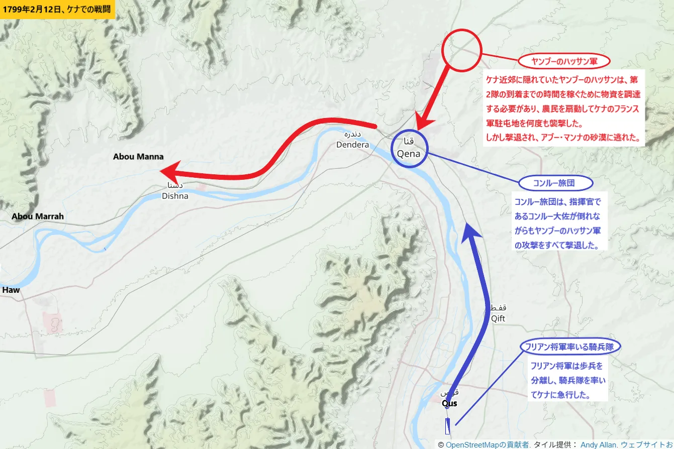1799年2月12日、ケナでの戦闘