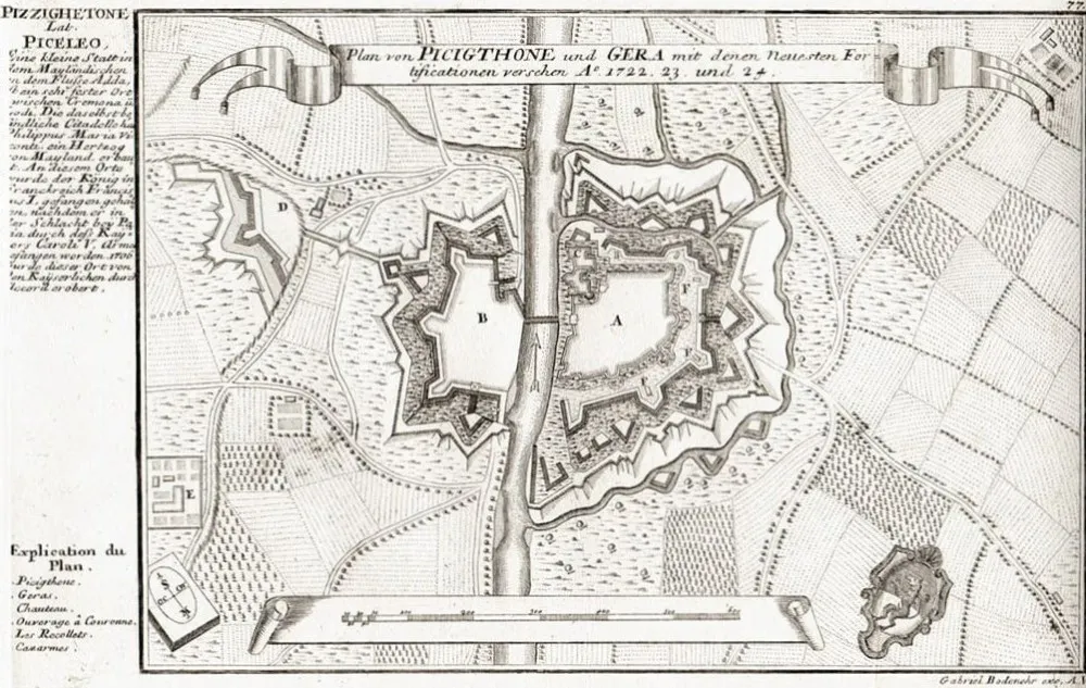 1722年～24年のピッツィゲットーネ要塞