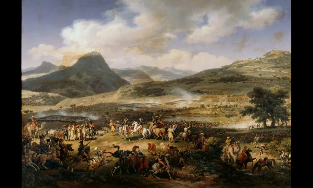 「タボル山の戦い(The Battle of Mount Tabor)」。ルイ=フランソワ・ルジューヌ(Louis-François Lejeune)画。1804年