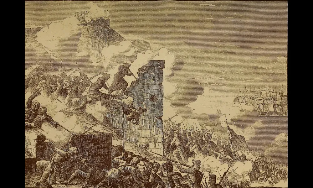 「1799年アッコ包囲戦」。1883年