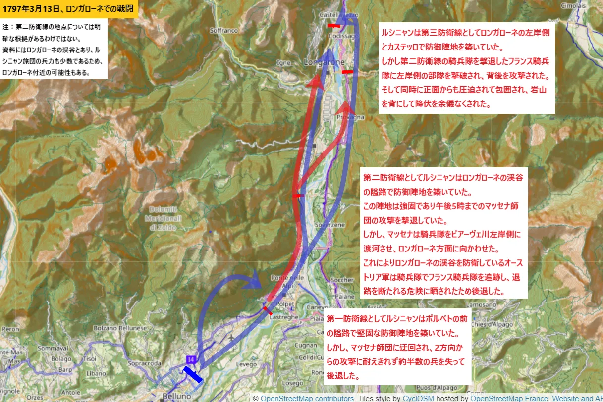 マッセナ VS ルシニャン ロンガローネでの戦闘