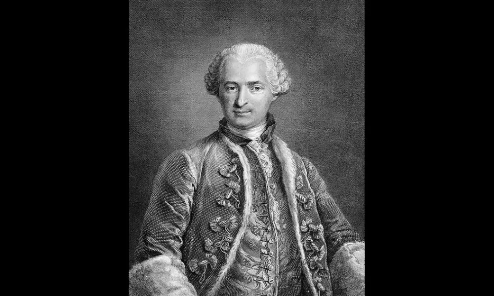 「サン・ジェルマン伯爵の肖像」。1783年。ニコラス・トーマス(Nicolas Thomas)画。